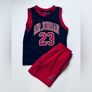 Jordan Kids Air Jersey Set - Black and Red